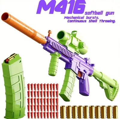 Premium Electric Soft Ball Blaster M416 Huge Automatic Splatter Gun TOY - Green • $74.95