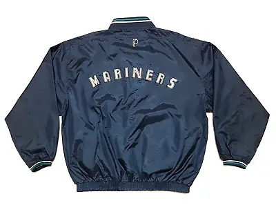 Vtg Seatle Mariners Spring Training Pro Player Pullaover Windbreaker Jacket L • $28