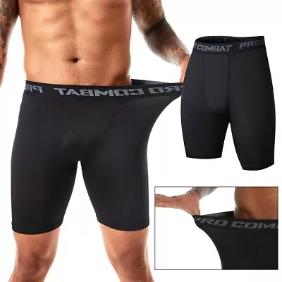 Running Performance Men Spandex Sport Shorts Basketball Legging  Men • £6.23