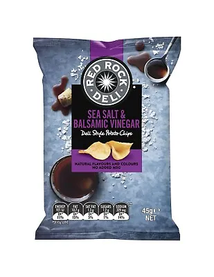 Red Rock Chip Sea Salt And Vinegar 45g X 18 • $42.95