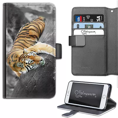 Cat Tiger PU Leather Wallet Phone Case;Side Flip Cover • £11.89