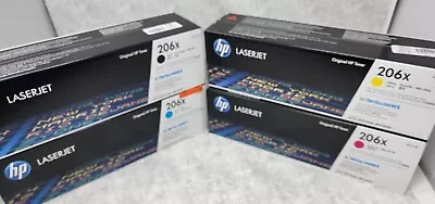 HP 206X Black Cyan Magenta Yellow Toner W2110X W2111X W2112X W2113X Set - New • $399.99