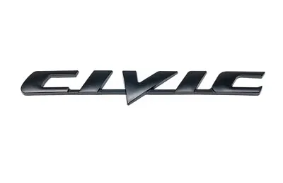 Civic Black Emblem Logo Badge Fits Honda Sticker - Premium Adhesive • $10.50