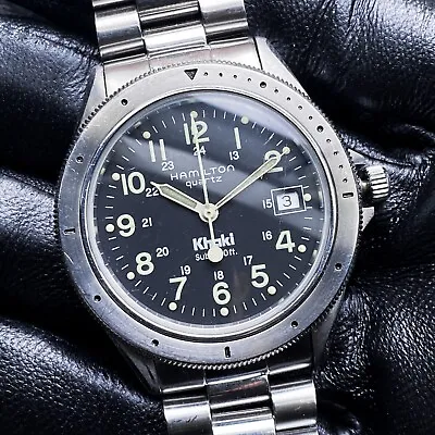 Vintage Hamilton Khaki Sub 330ft 9859a Quartz Minimalistic Diver Rare • $250