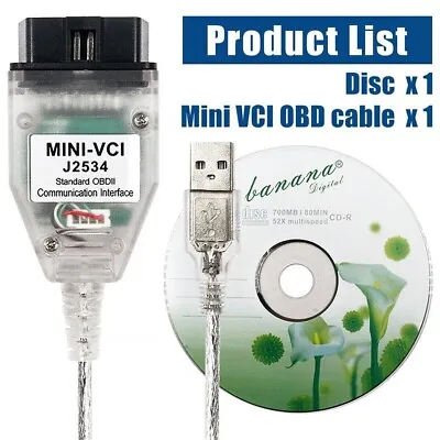 MINI VCI TIS OBD J2534 For Toyota Lexus Scion With Latest Techstream V18.00.008 • $22.40