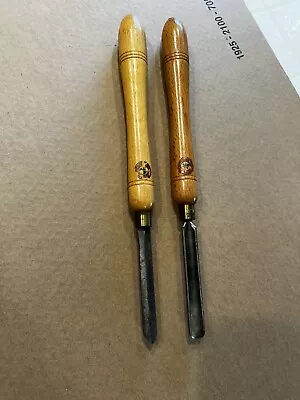 Qty 2 VINTAGE MARPLES WOOD LATHE TURNING TOOLS CHISELS SHEFFIELD ENGLAND • $26