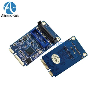 Mini PCI-E To USB Adapter PCIE To 19Pin SATA Dual USB3.0 Expansion Adapter Card • $8.62