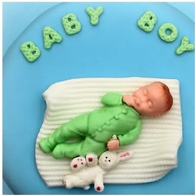 £2.99 • Buy BABY Girl Boy Silicone Fondant Cake Topper Mold Chocolate Candy Baking 3D Mould