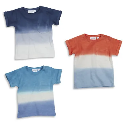 Infant Baby Boys Dip Tie Dye T-shirt Top Short Sleeve Crew Neck Size 3-24 Months • £4.99