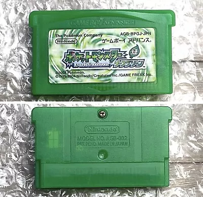 Nintendo Game Boy Advance AUTHENTIC Pokemon Leaf Green (Japanese) USA • $37.98