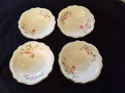 4 Homer Laughlin Virginia Rose Fluffy Rose Fruit Bowls • $14.39