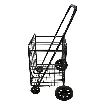 $64.50 • Buy Foldable Utility Grocery Laundry Shopping Cart Medium Basket 21  X 17.5  X 35.5 