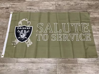 Las Vegas Oakland Raiders Salute To Service Flag - 3x5 FT RAIDER NATION • $19.88