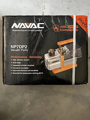 Navac NP7DP2 Vacuum Pump 7 CFM 2-Stage 15 Microns A2L Refrigerants • $399.99