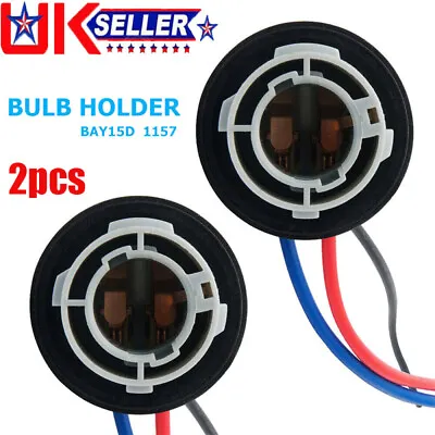 2PCS 12V Car Bulb Holder Socket Adapter Tail Stop Light Globe Universal UK • £4.98