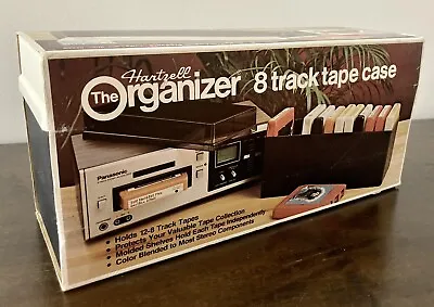 NEW IN BOX Vintage Hartzell 8-Track Tape Case Organizer Storage W/Lid 70s • $46.87