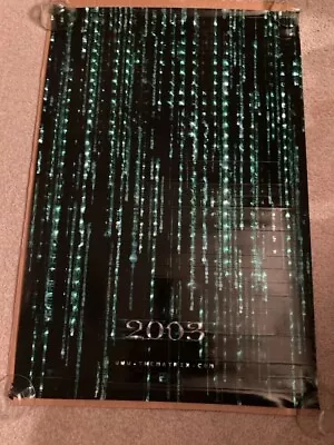 2003 The Matrix Reloaded ADVANCE HOLOFOIL MOVIE Poster Original Rolled SS 40x27 • $49.95