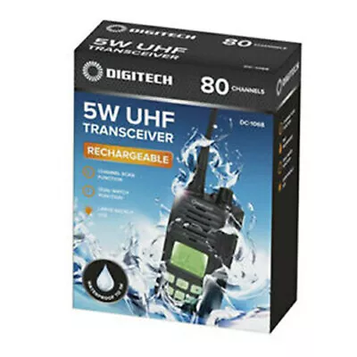 $181.95 • Buy DIGITECH DC 1068 - 5 Watt Full Power UHF Radio Transceiver HAND HELD