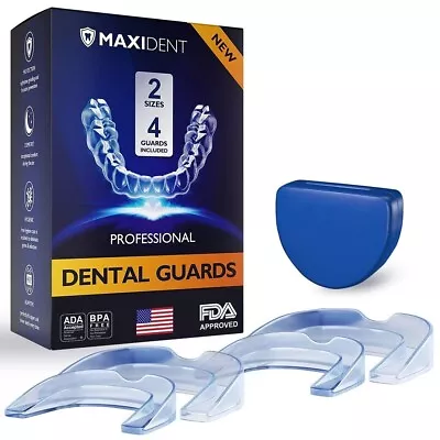 Mouth Guard 2 Sizes Pack Of 4 For Teeth Grinding Clenching Bruxism Sports • $13.99