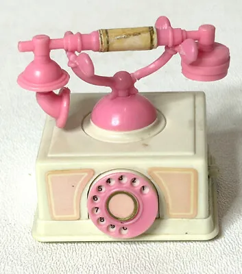 Vintage Barbie Magic Moves Wind Up Pink Rotary Phone Telephone 1980s • $13.83