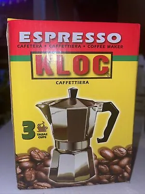 Kloc 3 Cup Expresso Coffee Maker Cafeteria Cafe Alluminion • $12.50