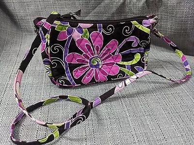 VERA BRADLEY Purple Punch Small Top Zip Crossbody Bag Purse • $25.99