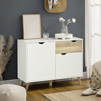 £62.99 • Buy Modern Sideboard Storage Cabinet, Accent Cupboard With Drawer For Living Room