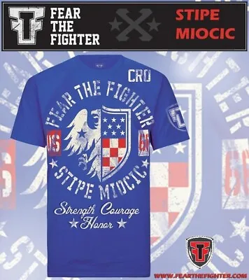 FEAR THE FIGHTER Stipe Miocic UFC MMA Walkout T-Shirt - Size: XL • £19.99