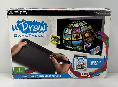 PS3  Playstation 3  UDRAW GAME TABLET + 2 Games  (NOTE:  There Is NO DONGLE) • $25