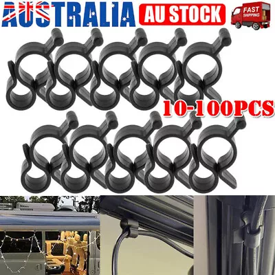 10-100* RV Awning Rope Lights Clips Curtain Rail Hanger Hooks For Caravan Camper • $13.28