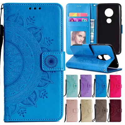 For Motorola Moto G5/G6/G7/E5 Plus Pattern Leather Flip Wallet Stand Case Cover • $10.99