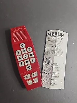 Milton Bradley Merlin Red Handheld Battery Powered Electronic Wizard Game • $34.99