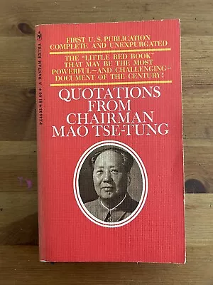 Quotations From Chairman Mao Tse-Tung Book US Edition 1967 Bantam Paperback • £12.01