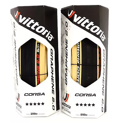 Vittoria Corsa G2.0 Competition 700 X 28 Skin Black Tan Road Bike Clincher Tire • $113.90