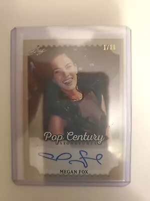  2016 Megan Fox Leaf Pop Century Signatures  Autographed Card   AU Auto 1/25 • $300