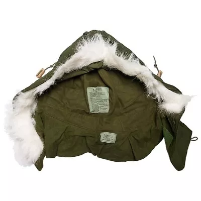 Used GI M-65 Extreme Cold Weather Fishtail Hood 65%Cotton 35%Nylon Made In USA • $23.99