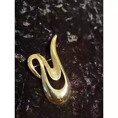 Gold Tone V Initial Letter Brooch Jewelry Costume Name Casual Lapel • $18.45