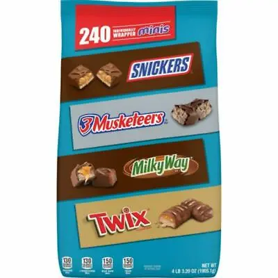 Mars SNICKERS TWIX 3 MUSKETEERS  MILKY WAY Minis Size Easter Bulk Chocolate C • £39.55