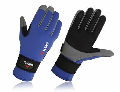 Unisex Sailing Gloves Swimming Surfing Diving Wetsuit Neoprene Gloves Blue • £11.99
