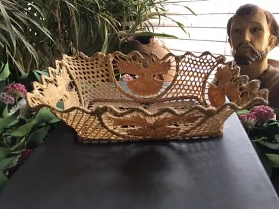 Vintage Delicate Lace Weave Basket • $9