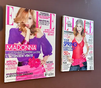 Lot Of 2 Elle Magazines With MADONNA Covers (French And American) • $18