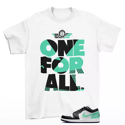 One For All Shirt White To Match Jordan 1 Low Green Glow 553558-131 • $24.75