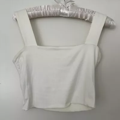 Kookai White Singlet Thick Strap Top Size 1 • $15