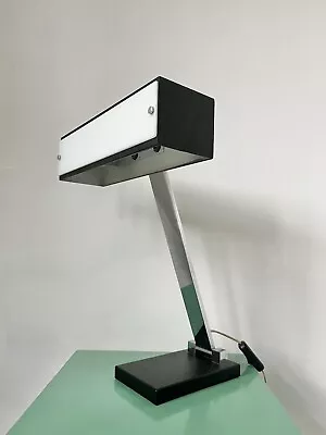 Mid Century Space Age Black & Chrome Desk Lamp • $347.31