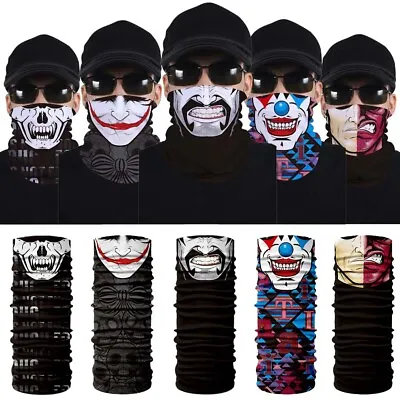 Men's Seamless Neck Gaiter Balaclava Halloween Ski Face Tube Bandana Headwear US • $3.89