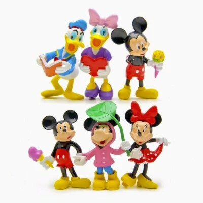 6pc Clubhouse Figures Mickey Minnie Donald Disney Cake Toppers • $15.95