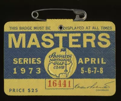 1973 Golf Masters Badge • $22