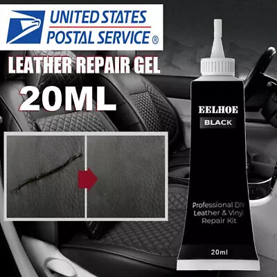 Advanced Leather Repair Kit Filler Leather Repair Patch Black For Car Seat Sofa • $6.65