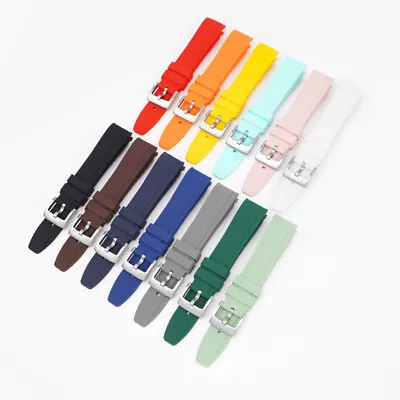 For Swatch Omega Silicone Watch Strap Speedmaster Joint Moon Swatch Band 20/22mm • $22.99