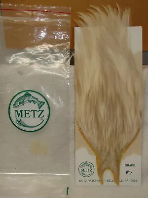 Metz #1 Cream Rooster Neck Dry Fly Cape Fly Tying Hackle • $39.99